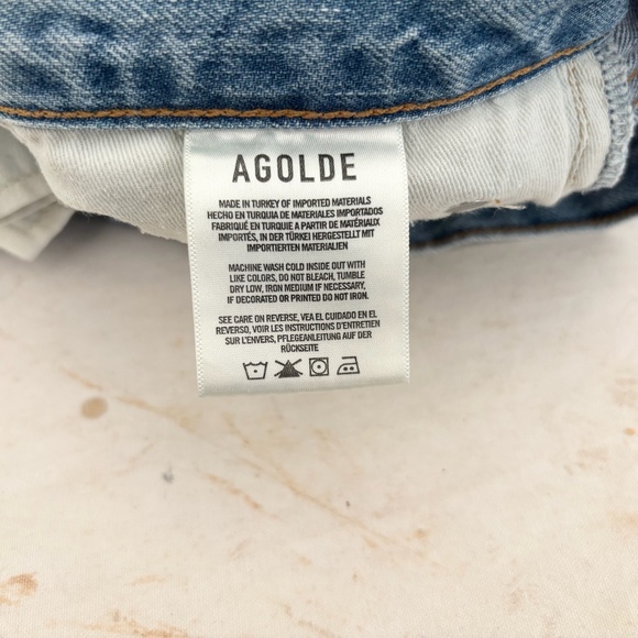 Agolde Parker Easy Fit Straight Leg Crop Ankle Jeans in Blur - Picture 6 of 7